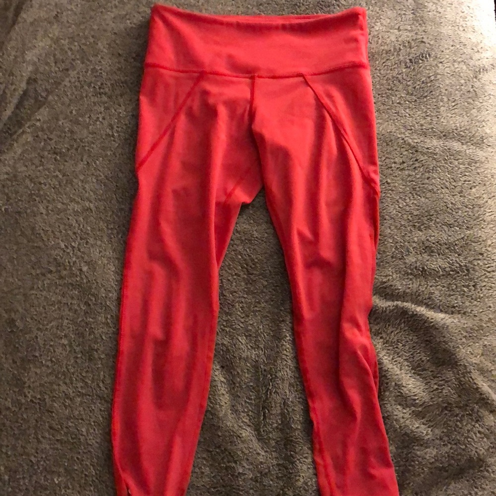 Hot pink leggings w/ mesh